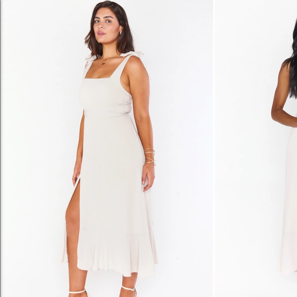 NWT Claire Midi Dress in Show Me The Ring Crisp